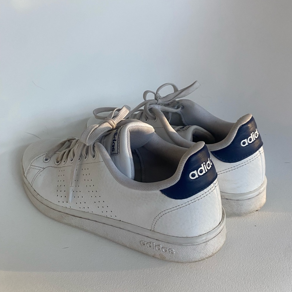 Adidas Cloudfoam Advantage - Classic White Sneakers with Navy Accents - Men’s